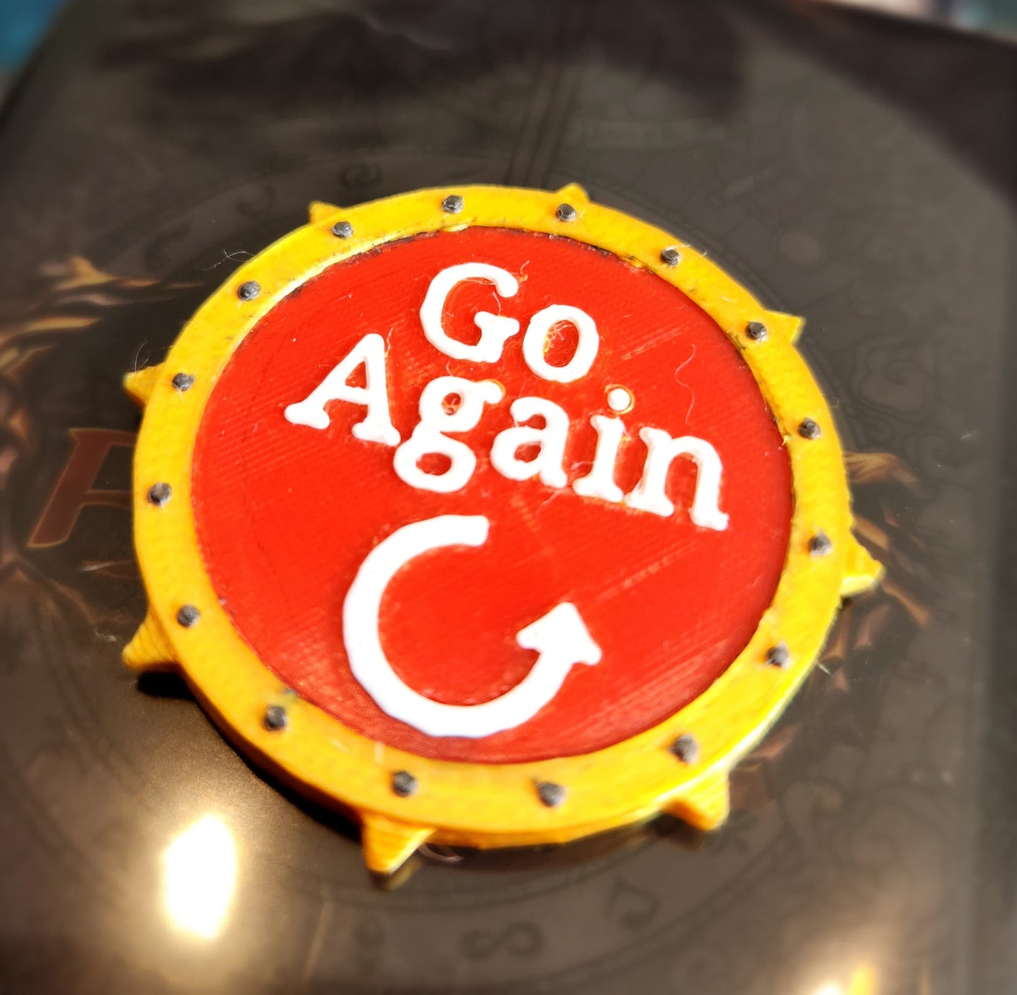 Go Again / Dominate Token für Flesh and Blood Sammelkartenspiel