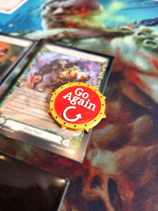 Go Again / Dominate Token for Flesh and Blood Trading Card Game